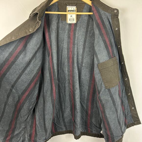 Carhartt Rigby Shacket Shirt Jac Fleece Blanket Lined Rugged Flex Men's Size 3XL - Picture 7 of 11